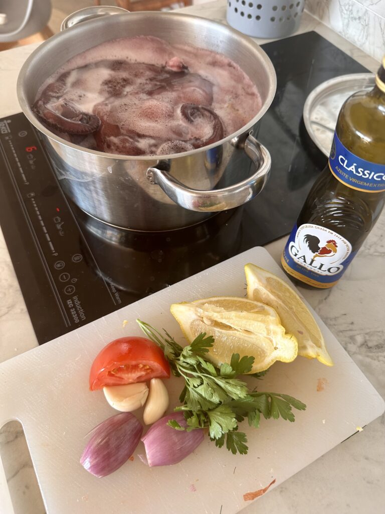 ingredients for octopus salad