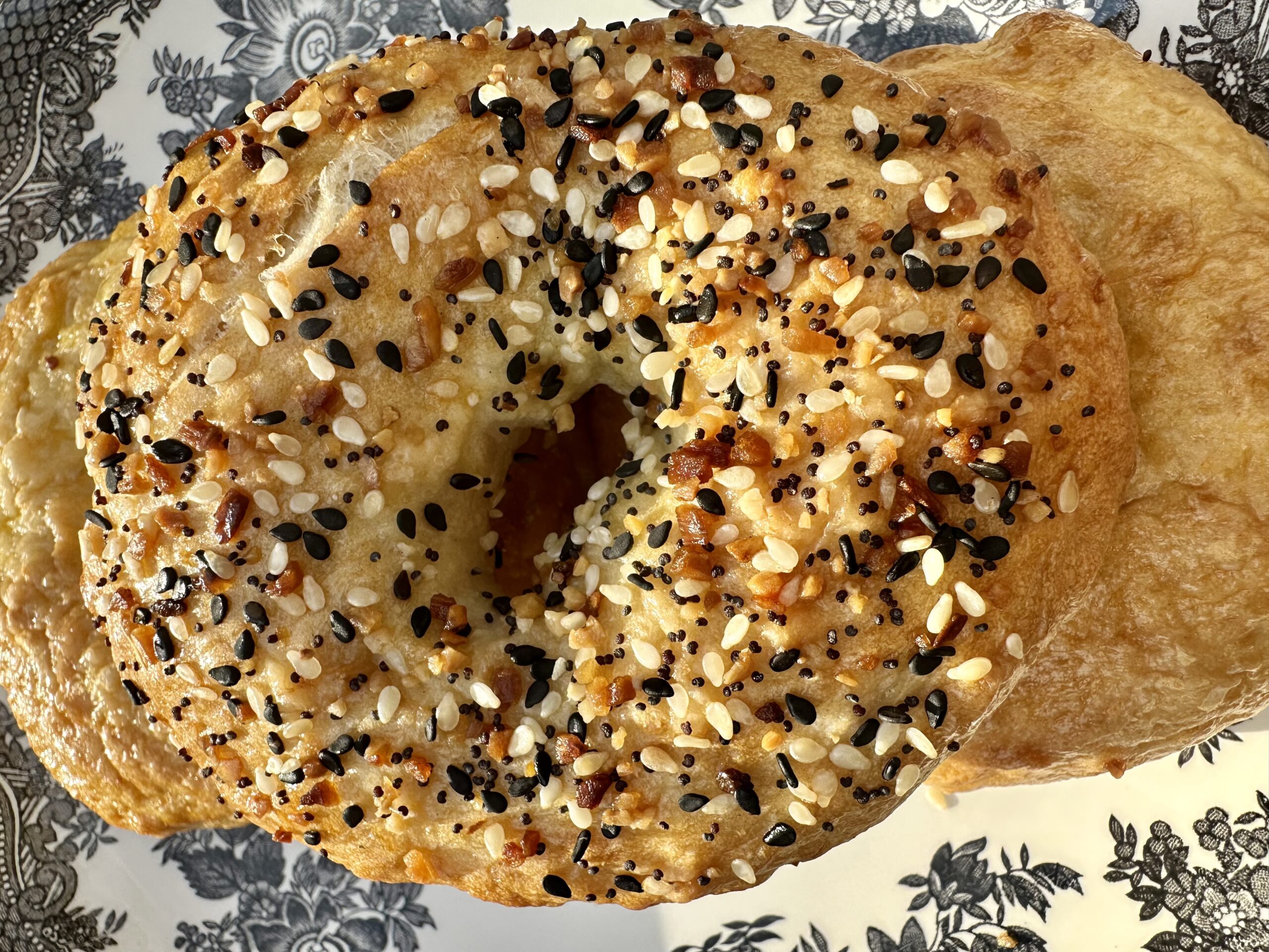 homemade easy bagel with everything but the bagel seasoning