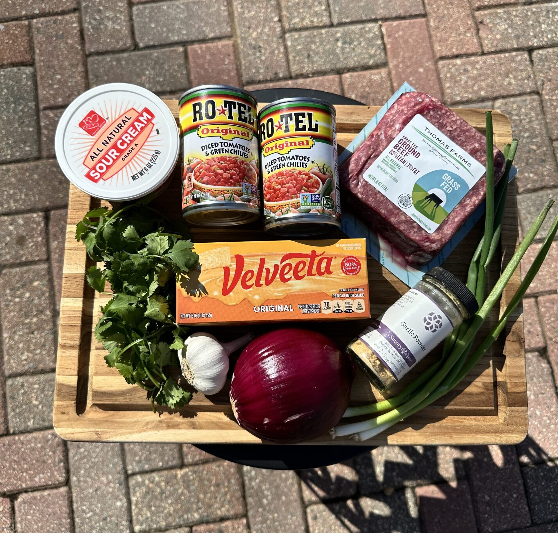 ingredients for velvet meat dip recipe